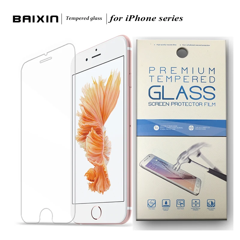 Baixin HD Прозрачная защитная пленка из закаленного стекла для iPhone 4 4S 5 5S 6 6S Plus 7 plus +