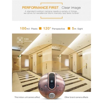

4.3 Inch Lcd Color Screen Video-Eye Door Viewer Ir Night-Vision Visual Door Peephole Camera Photo / Video Digital Doorbell Cam