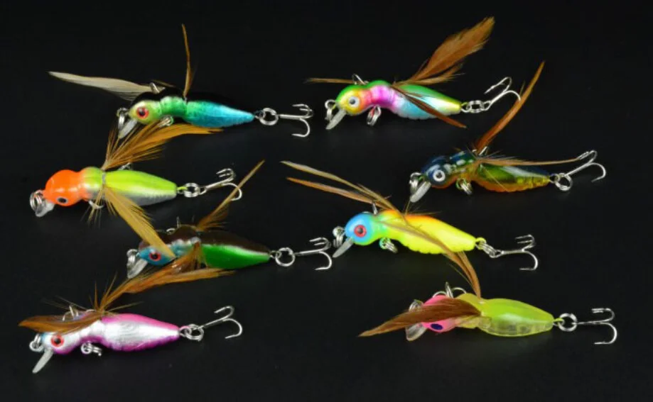 

8pcs 4.5cm/3.4g Cicada Crank baits Fishing Lure Bass Bait Flies Treble Tackle Hook Sea Ocean River Lake All Saltwater Freshwater