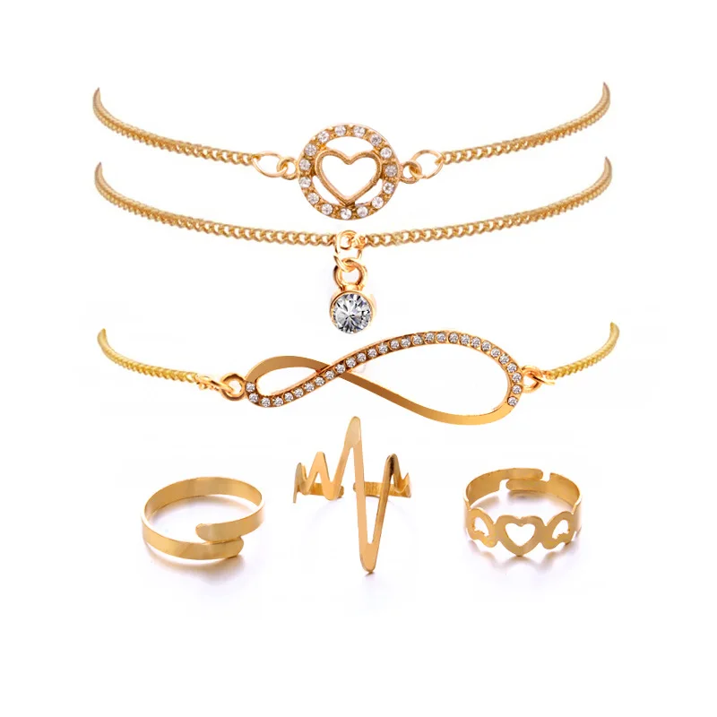 Europe America fashion love bracelet sets hand ornaments simple temperament accessories. | Украшения и аксессуары