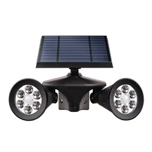 Beecostar Новое поступление Walterproof Внешняя Солнечная приведенная в действие светодиодный настенная лампа Сад Освещение с 2 фонаря ламповый патрон 4500 мАч батарея