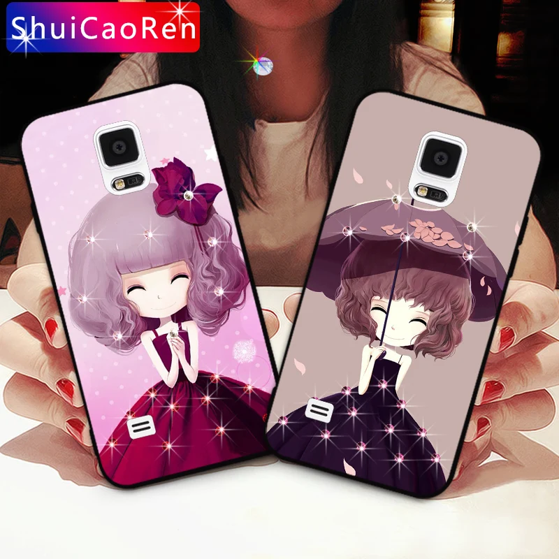 

Luxury Rhinestone Phone Case For Samsung Galaxy Note 3 Neo N7505 Soft Silicone TPU Back Cover Case For Samsung Note 4 Capa Coque