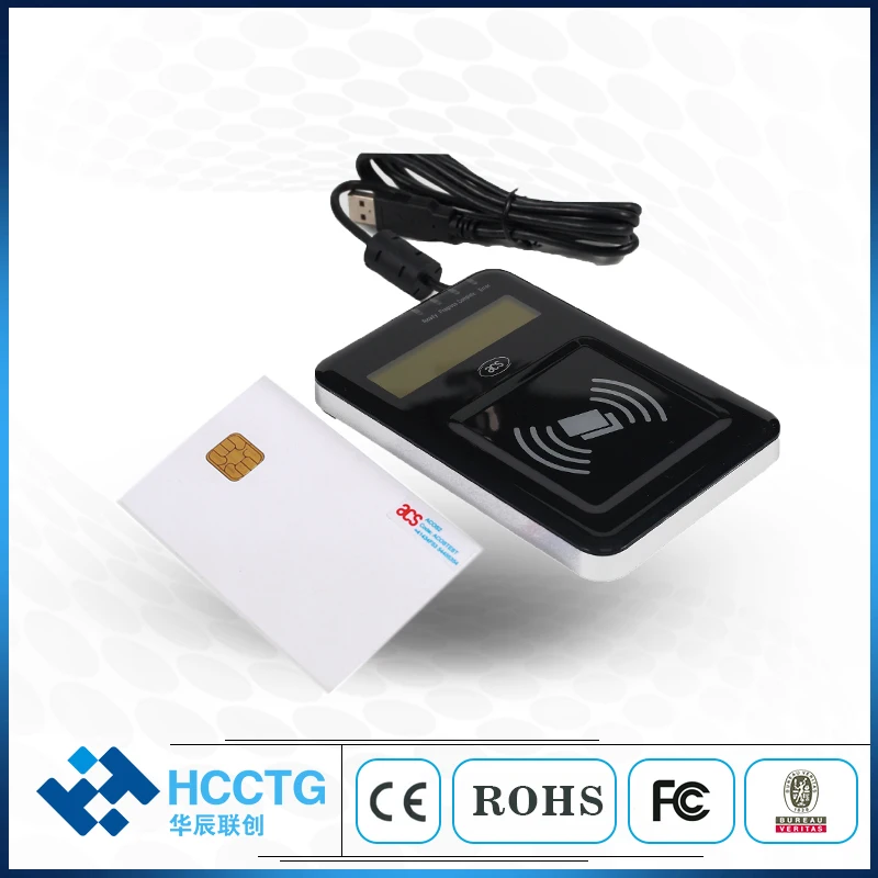 ISO1443 PC SC совместимый Бесконтактный NFC ридер с usb-разъемом с ЖК дисплей Smart Card Reader ACR1222L