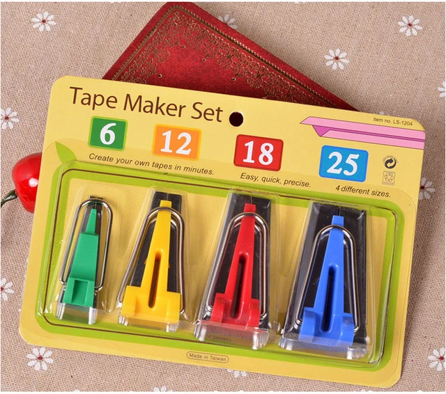 Bias Tape Maker Set 6/12/18/15mm 4 Sizes Handmade Sewing Accessories Fabric  Tape Makers DIY Fabric Tape Quilt Tools Accessory