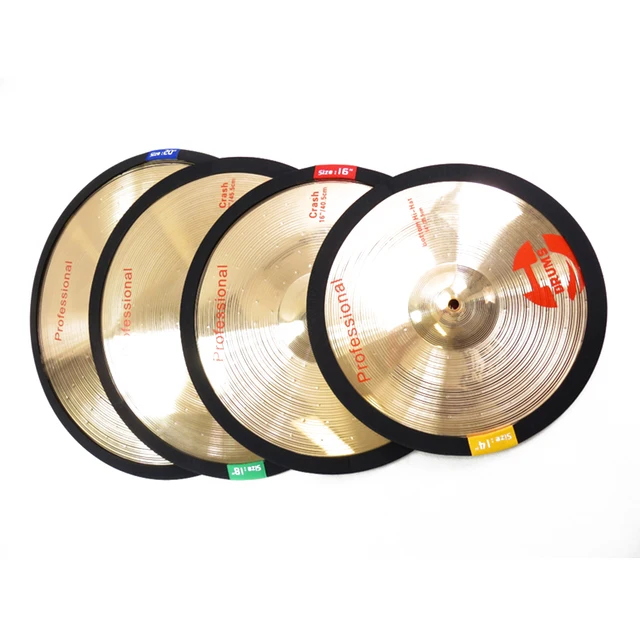 High Quality Set of 4 Drum Cymbal Mute Hi Hat Cymbals Practice Silencer Dampeners Percussion