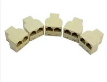 5 X 3 Sockets RJ45 6 LAN Ethernet Splitter Adapter Internet Connector Cable New Contator Network Socket Splitter Adapter PC