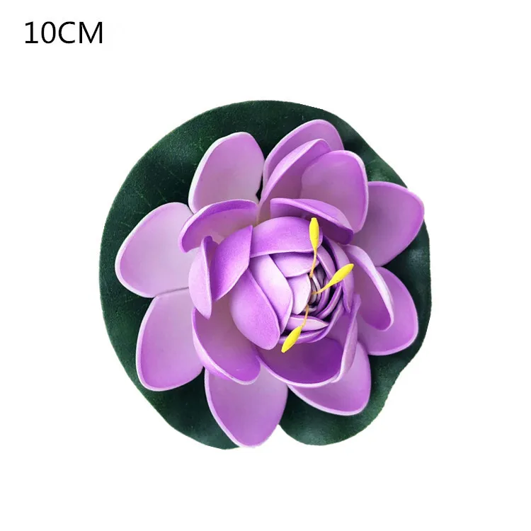 1 шт., 10 см, плавающий цветок лотоса, искусственные цветы, свадебные, вечерние, для дома, украшения, сделай сам, водяная Лилия, для свадьбы, искусственные растения - Цвет: purple