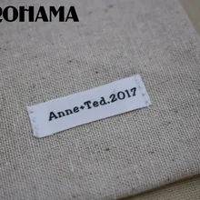 Пришивные бирки, пользовательские даты и бирки с именами, бирки на сумку, высококачественные печатные этикетки(MD062