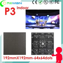 Módulo led p3 ali frete grátis, módulo matrix de ponto led rgb p3 64x64 pixel bom preço