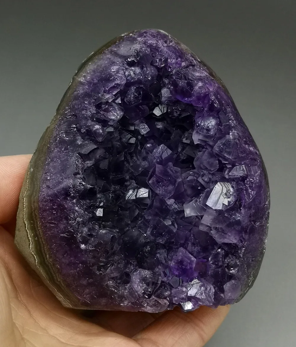 350 г натуральный и красивый аметист кристаллический кластер Аметист из