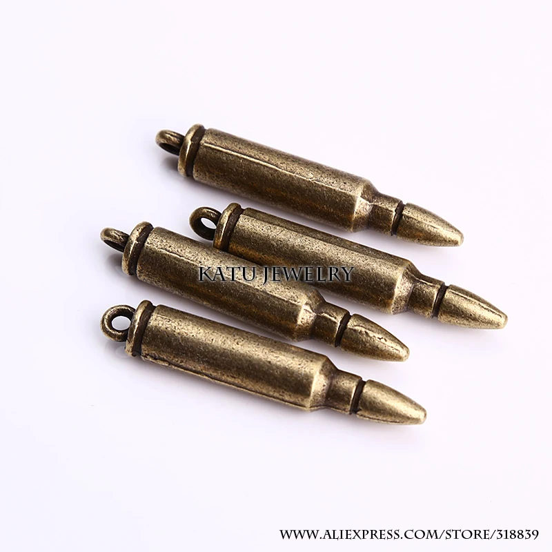 Vintage Charms Metal Weapons Bullet Charms for Jewelry Making Diy Zinc