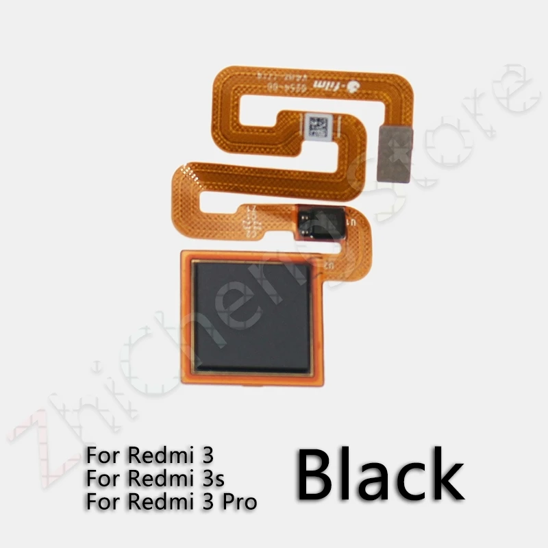 For Redmi 3 Black Кнопка возврата домой датчик отпечатков пальцев гибкий кабель для Xiaomi Redmi Note 3 3s Pro - Цвет: For Redmi 3 Black