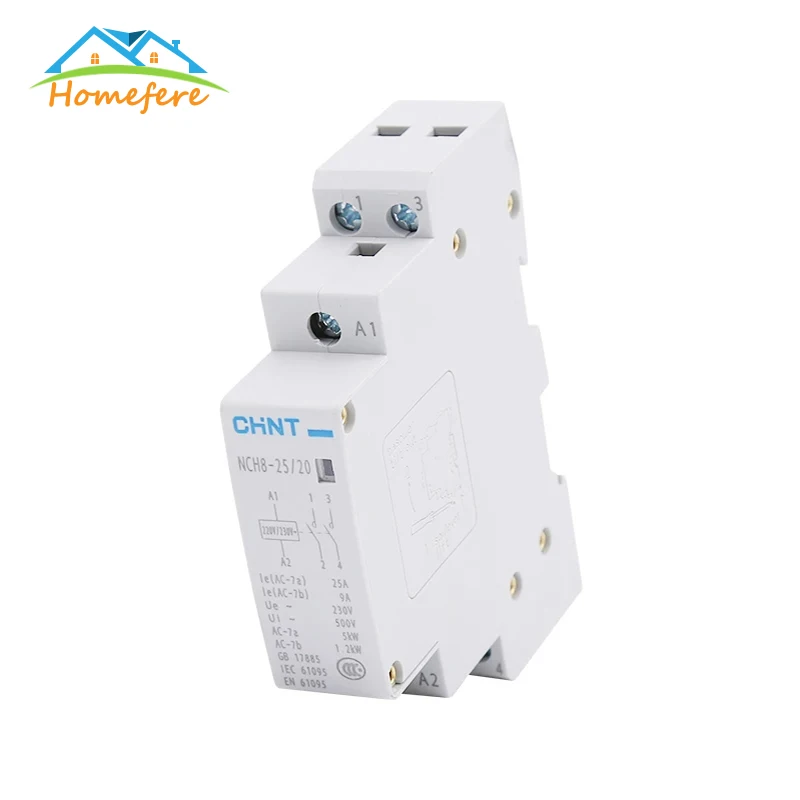 Модульный контактор переменного тока 2P 16A 20A 25A 1NO 1NC 2NO 2NC 220 В 230 50/60 Гц на din рейке для