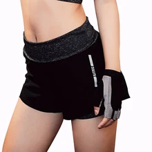 SALSPOR модные шорты для йоги женские с высокой талией пуш-ап быстросохнущие шорты для спортзала фитнес дышащие эластичные двухслойные короткие штаны