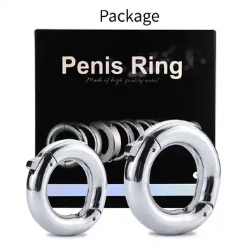 2 Size Adjustable Heavy Duty Metal Penis Ring Private Goods for Man Increase Penis Intimate Product for Men Penis Enlarger Pump
