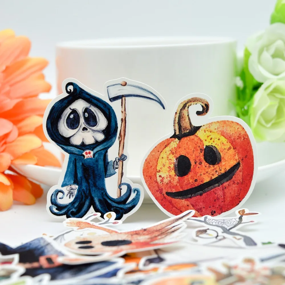

33pcs Watercolor Kawaii Halloween Eve Demon Sticker decoration Notebook Planner Scrapbooking/ DIY Paper Sticker