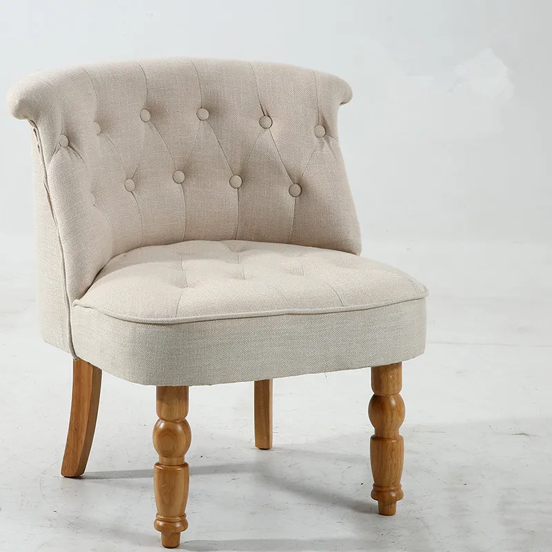 Повседневный акцентный стул с пуговицами-мягкая гостиная спальня боковой стул мебель современный Средний век стул без рук