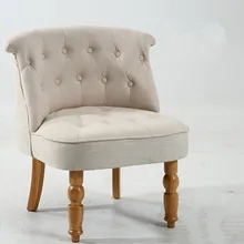 Casual Accent Chair with Button Tufts-Upholstered Living Room Bedroom Side Chair Furniture Modern Mid Century Chair Without Arms giantex living room accent leisure chair modern fabric upholstered arm chair single sofa chairs home furniture hw54386