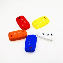 Silicone car key cover for FIAT /Panda /Stilo /Punto /Doblo /Grande /Bravo 500 Ducato /Minibus 3 buttons car styling