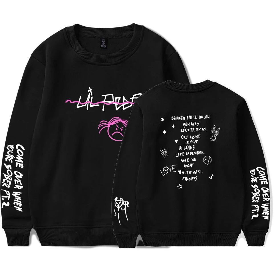 Rep Lil Peep Женская и мужская весенняя одежда новая горячая распродажа Harajuku монолитным длинным рукавом толстовки с принтом Kpops Толстовка Мода 4XL