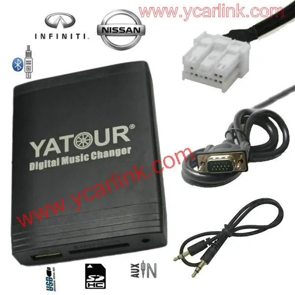 Yatour USB SD AUX MP3 аудио медиаплеер для Nissan Infiniti Авторадио без 6 дисков CD