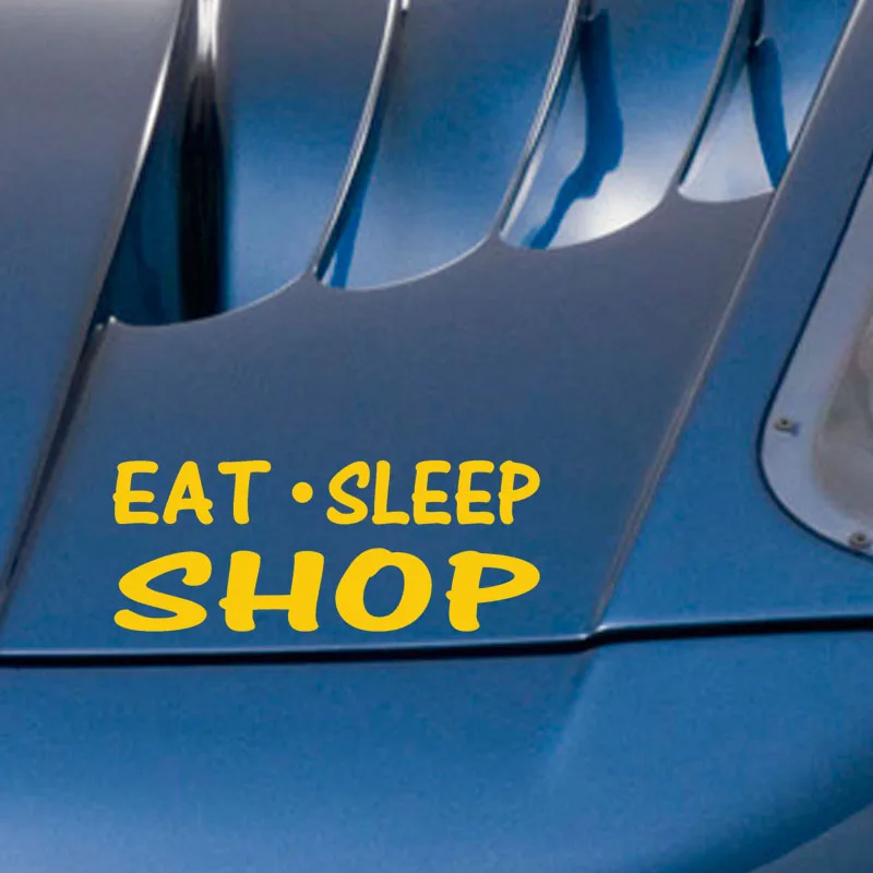 HotMeiNi наклейка для автомобилей Jdm автостайлинг художественное слово Eat Sleep Shop окно