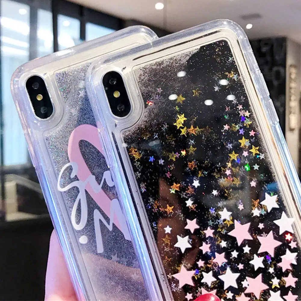Чехол для телефона KISSCASE Quicksand iPhone X XS MAX XR 7 8 Plus чехлы с жидким сердечком iphone 6 6S на