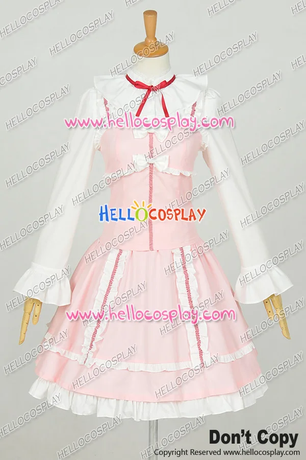 

Oreimo My Little Sister Can't Be This Cute Cosplay Ruri Goko Black Cat Kuroneko Pink Dress Costume H008