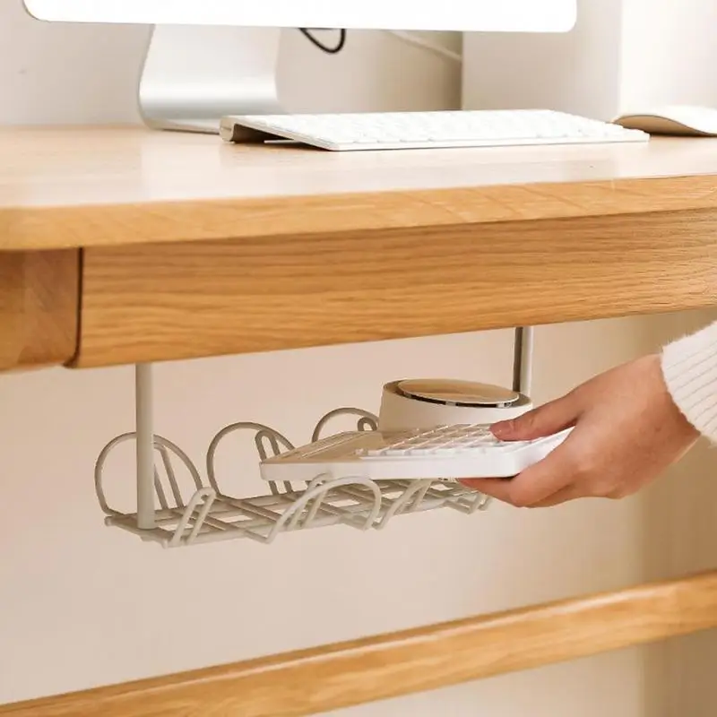 

Table Bottom Power Cord Plug-in Racks Tow Board Compartment Hanging Baskets Layered Rack Plug-in Board Storage Rack