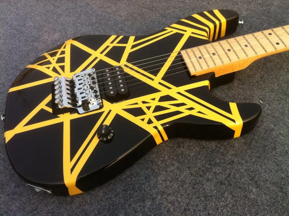 Хороший звук Eddie Van Halen Signature Charvel гитара EVH с черной и желтой полоской|charvel guitar|evh