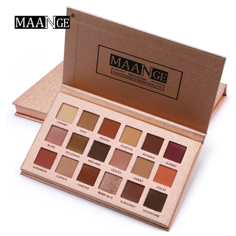 

Eyeshadow Pallete Professional 2 styles 18Color Eyeshadow Pigment Glitter+Matte Long-lasting Eye Shadow Waterproof Makeup Powder