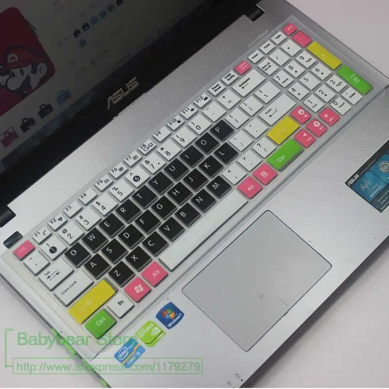 15 дюймов Силиконовая клавиатура для ноутбука Защитная крышка для Asus 15," UX501 UX501VW X550 X550ZA X551 X552 X555DA X555UB K501LX - Цвет: candyblack