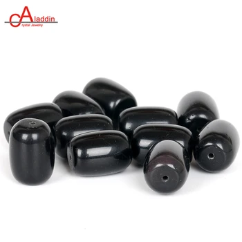 

Aladdin DIY Accessories Wholesale Natural Obsidian Barrel Bead For Jewelry Making Bracelet Necklace as Spacer or head beadscap