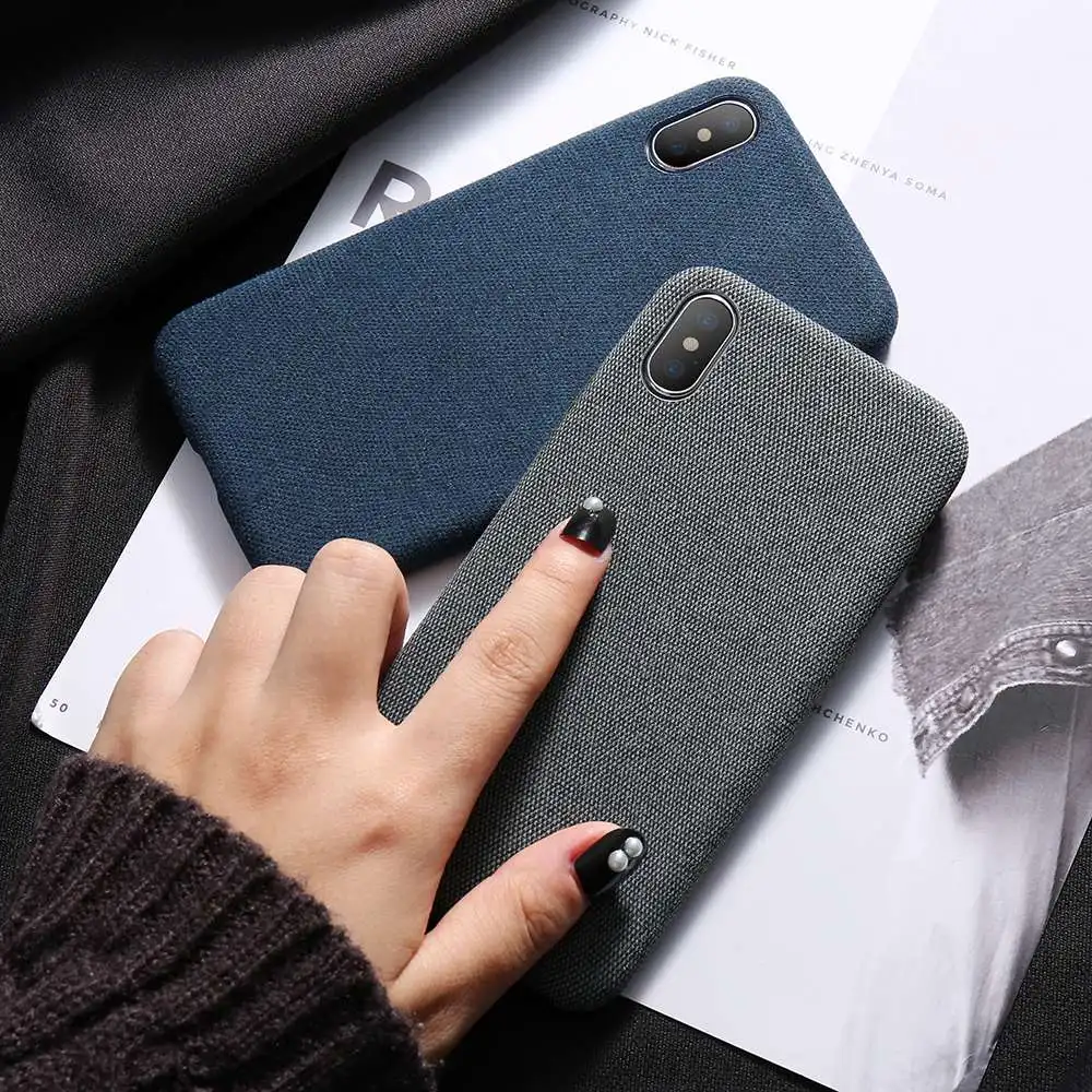 KISSCASE для iPhone х 7 8 чехол для телефона крышка ткани ультра тонкий мягкий ТПУ холст Силиконовая задняя крышка для iPhone 7 8 6 6s плюс Fundas Капа чехол на айфон 7 чехол на айфон x чехол на айфон 8 плюс - изображение