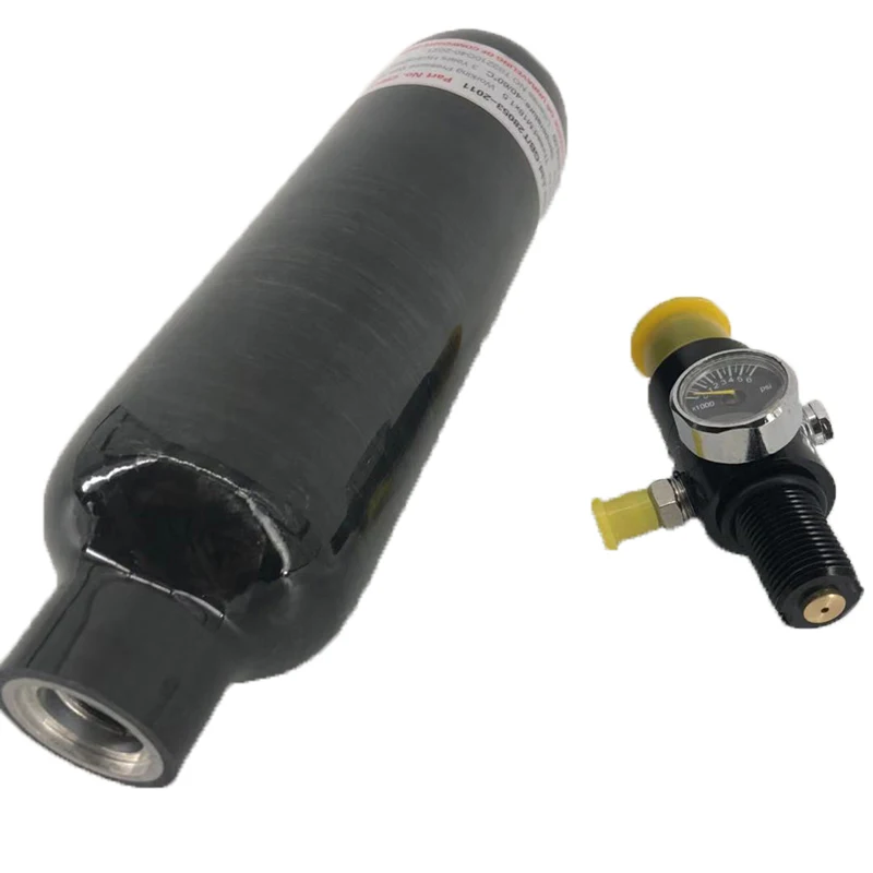 Ac303561 0.35l cilindro de gás 30mpa alta pressão paintball tanque fibra carbono com paintball tanque regulador para pcp condor acecare