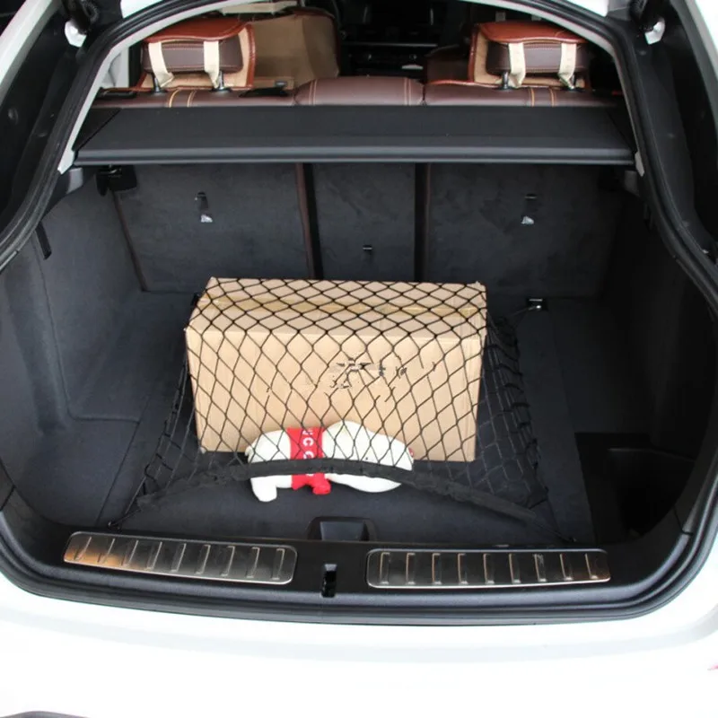 BBQFUKA 4 Hooks Car Trunk Cargo Organizer Storage Net 70 x 70 cm Fit