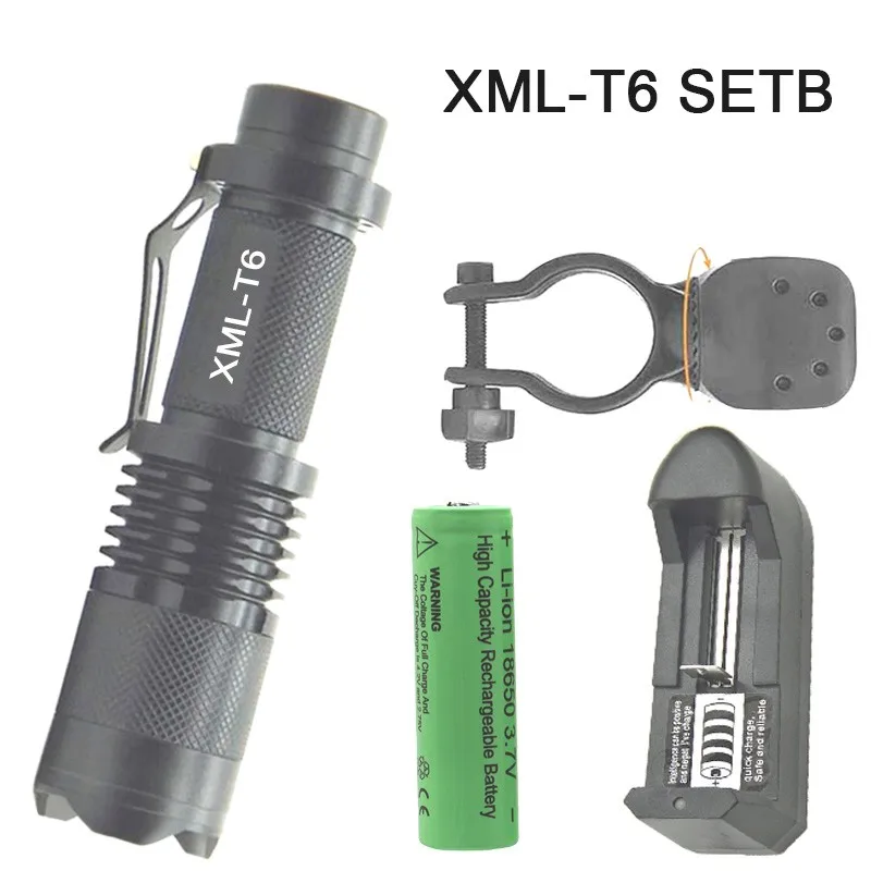 Excellent Bicycle bike light XM-L T6 2000Lm LED Zoomable 5-Mode mini Torch Waterproof 3.7v rechargeable By 18650 battery 1