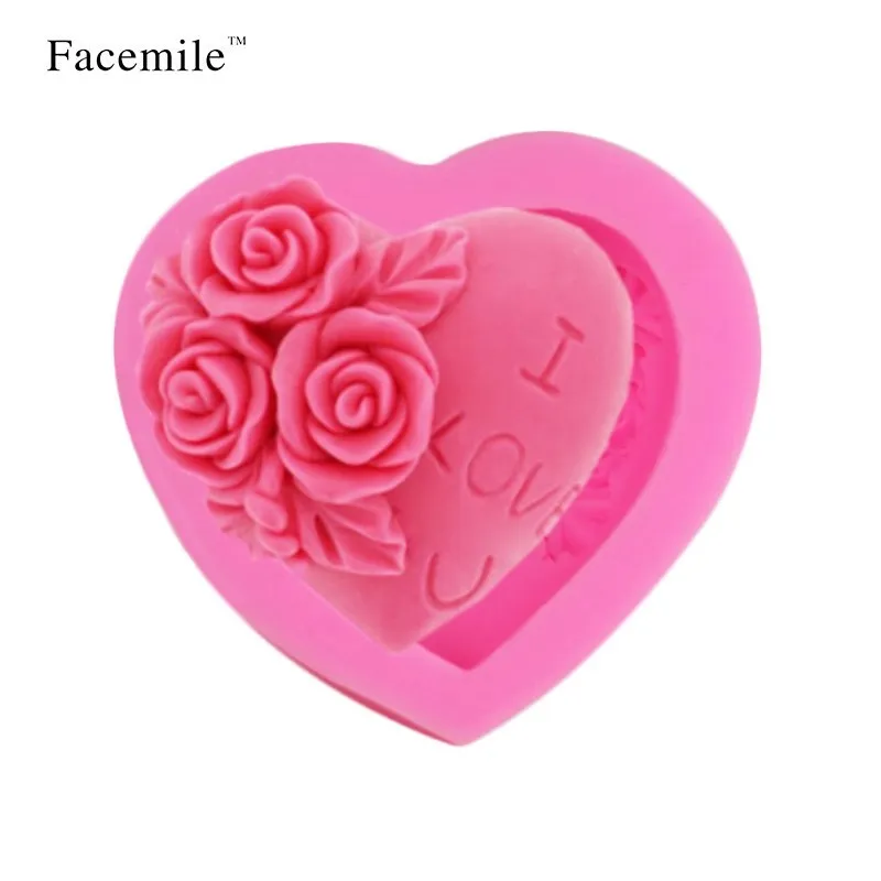 Ampliarambientes Com Br Patisserie Moules A Forme Specifique Rose Yuammei 1piece Diy Rose Amour Coque En Silicone 3d Moule Sucre Craft Fondant Decoration Outils De Cuisson Gateau