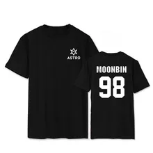 Kpop ASTRO MJ ROCKY JINJIN álbum camisas K-POP Casual algodón ropa camiseta manga corta Camiseta Tops camiseta DX398