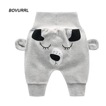 BOVURRL/милые штаны для маленьких мальчиков и девочек 8 цветов, с рисунками животных, детская одежда, штаны