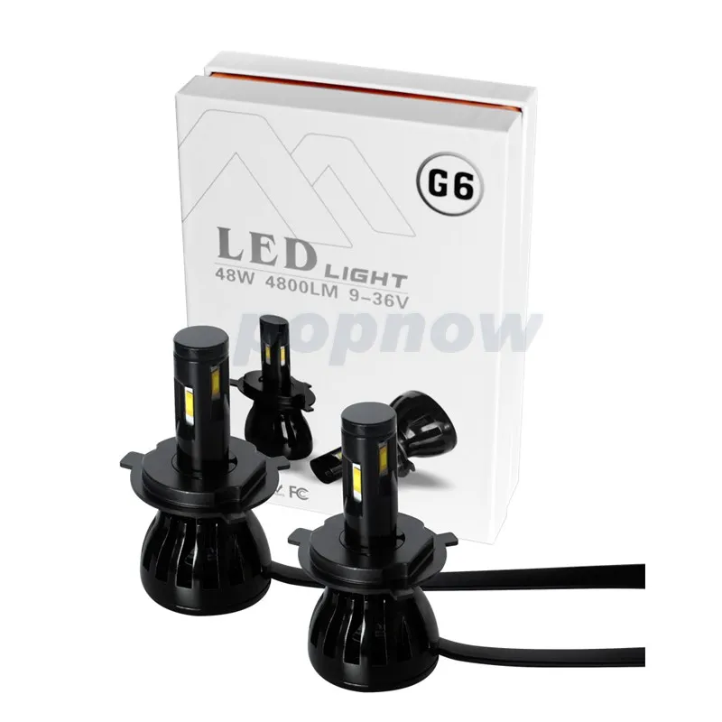 

2pcs G6 CANBUS LED H4 Headlight Kit Hi/LO Beam Bulbs 96W 9600LM For Honda CR-V 2000-2004/2007-2014 #7196