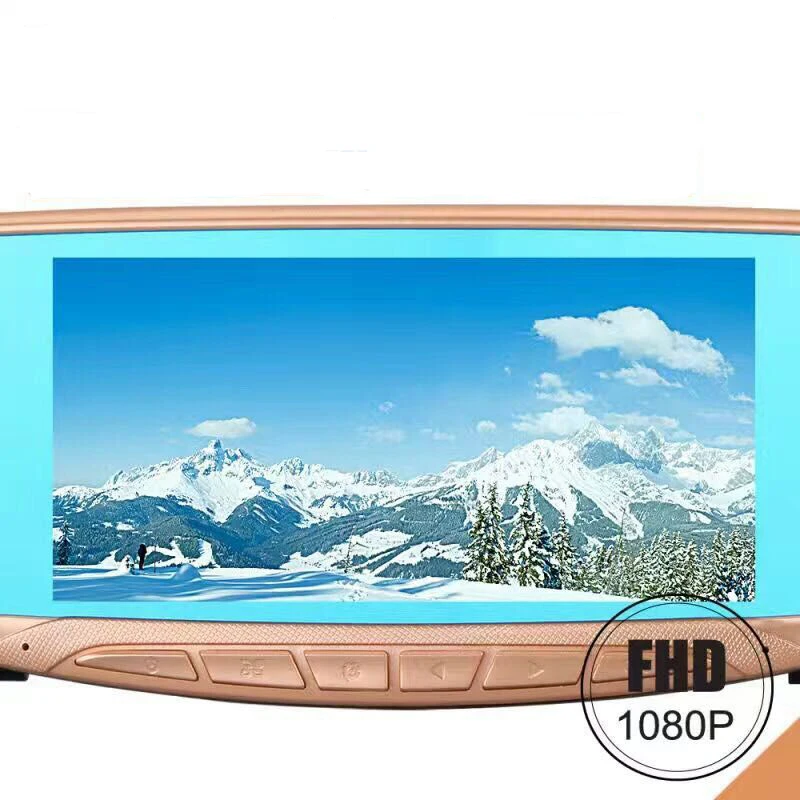 Espejo de revisión de cámara DVR para coche FHD 1080 P grabadora de vídeo visión nocturna Dash Cámara Monitor de estacionamiento Auto registrador de doble lente DVR - 6