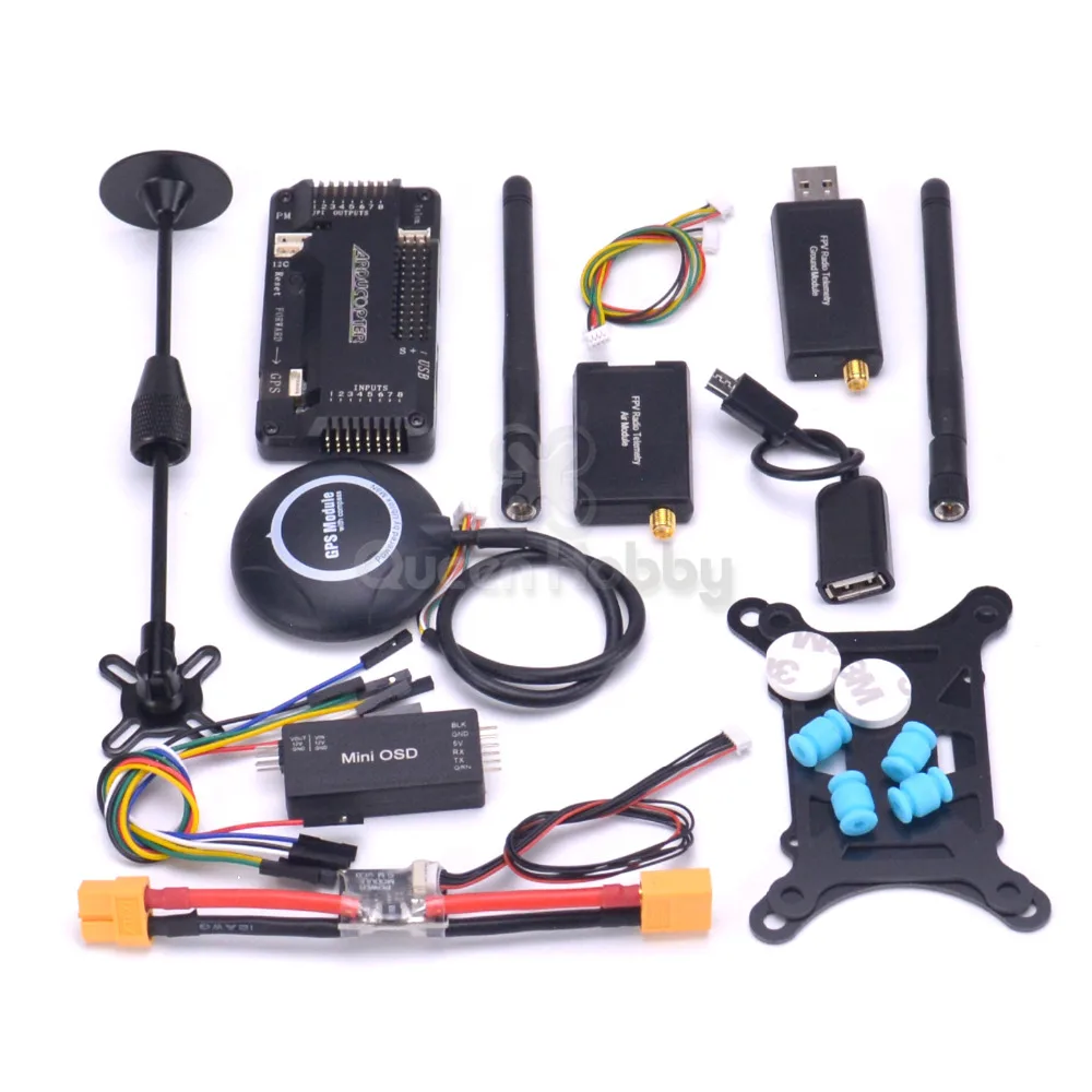 APM APM2.8 управление полетом M8N 8N GPS Держатель модуля питания Mini OSD 433 915 Телеметрия для