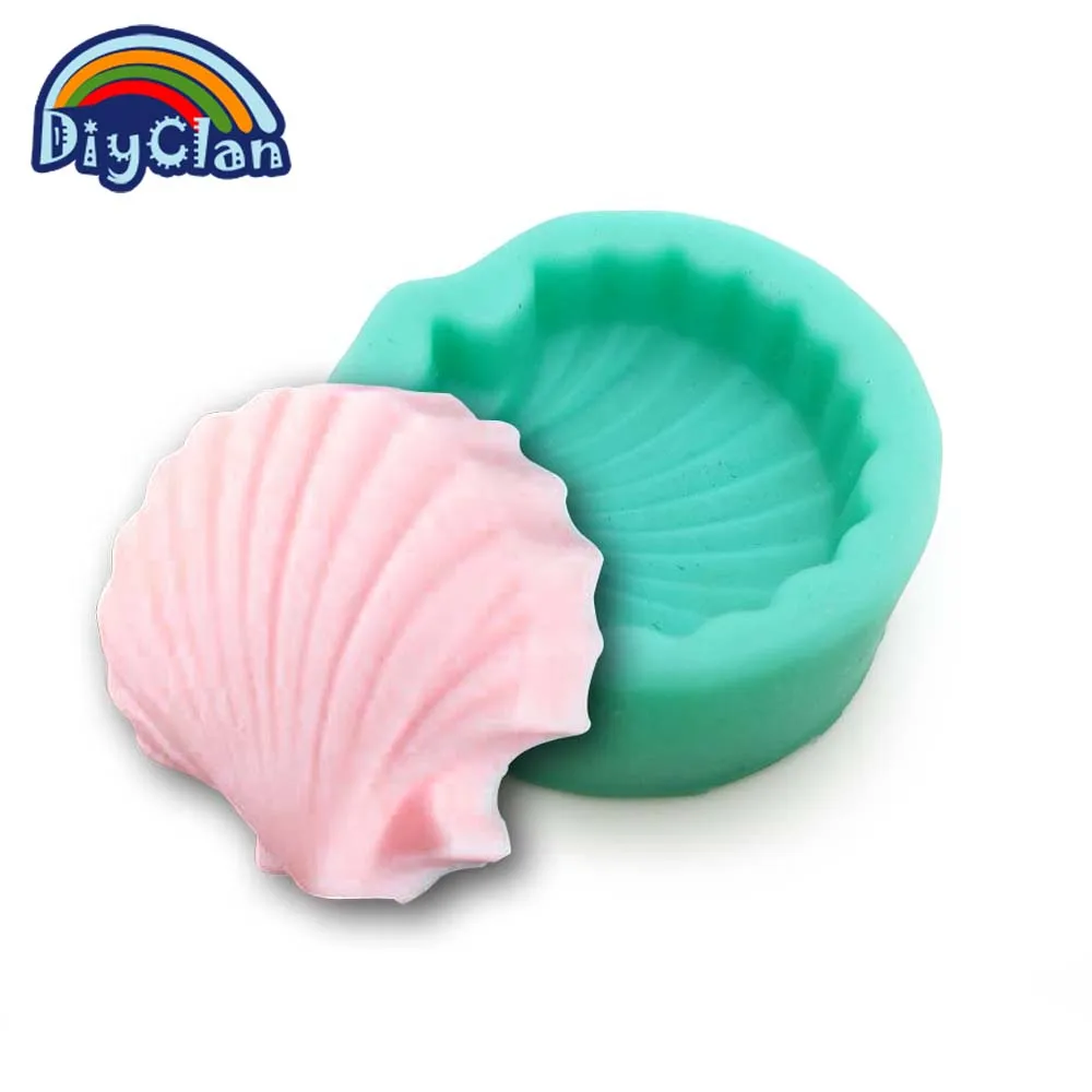 

Silicone molds for cake pudding jelly dessert chocolate pastry mold polymer clay tools shell shape handmade soap form S0001BK25