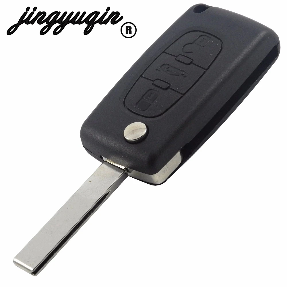 

jingyuqin Remote key Fob Shell Case Cover for CITROEN C2 C3 C6 XSARA GRAND PICASSO for PEUGEOT 207 407 406 307 308 SW 408 107