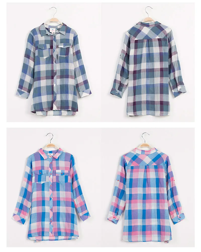 girls plaid shirts G5004-13