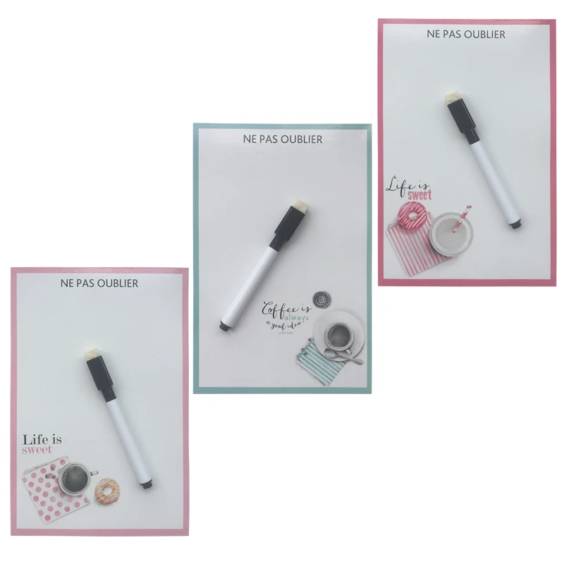 

The kitchen printed Dry - Erase Flexible Magnetic Whiteboard/Message board/Memo Pad/Dialog Box Fridge Magnets