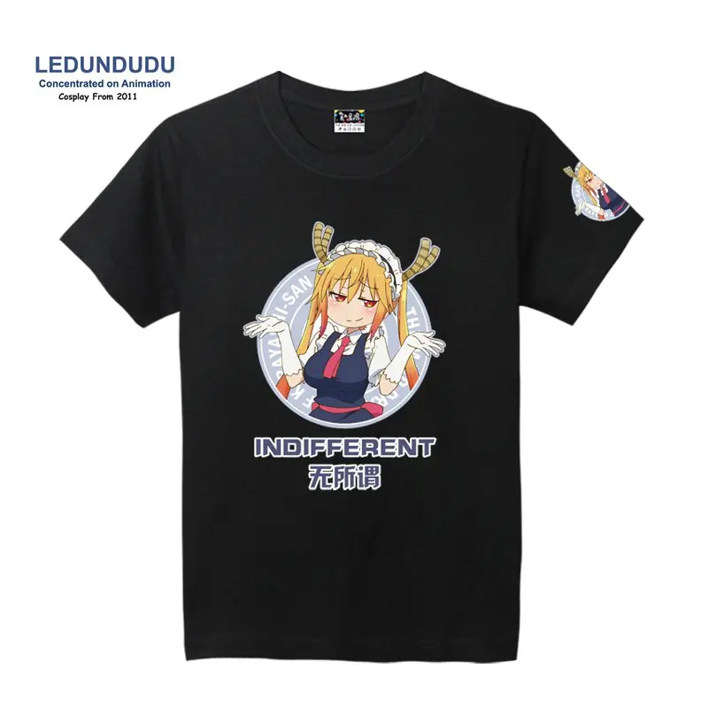 

Miss Kobayashi's Kobayashi san Chi no Maid Dragon Tooru Print T-shirts Men Fashion Short-Sleeve Tees Kanna Kamui Plus Size Tops