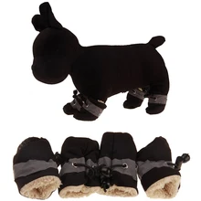 4 шт./компл. водонепроницаемые Нескользящие хлопковые зимние ботинки для собак и кошек теплая обувь для щенков товары для домашних животных
