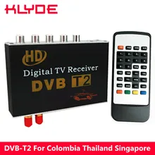 KLYDE DVB-T2 цифровой ТВ ПРИЕМНИК Box для Колумбии Таиланд Сингапур Индонезия Поддержка PVR Функция и воспроизведение мультимедиа
